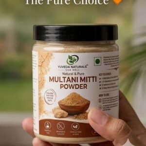 Organic Multani Mitti Powder for face, Tan Removal,Removes Dead Skin, Cleanses Pores, Glowing Skin (200g)
